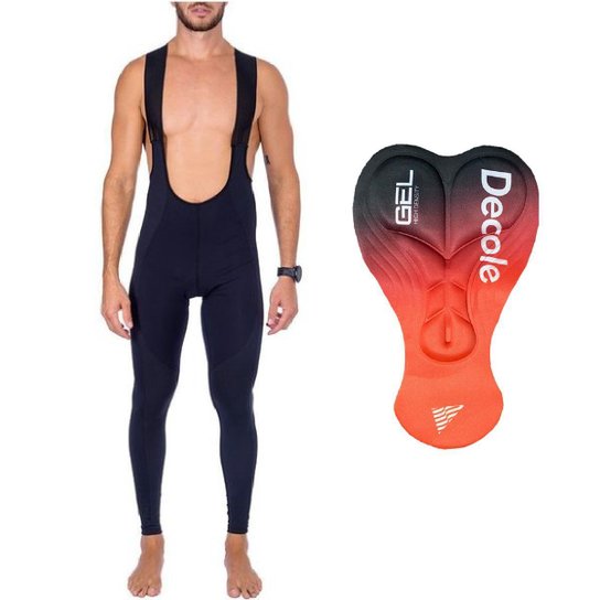 Kit Camisa Ciclismo Caloi com Bretelle Longo Forro Gel 3d Bike