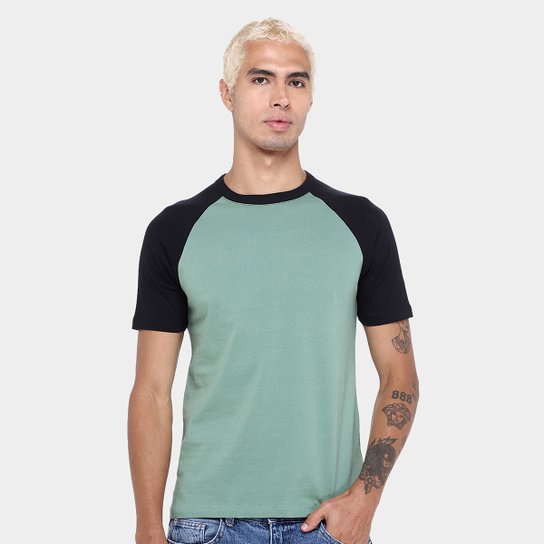 Kit Camiseta Básicos Raglan  2 Peças Masculina