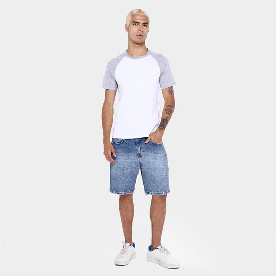 Kit Camiseta Básicos Raglan  2 Peças Masculina