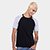 Kit Camiseta Básicos Raglan  2 Peças Masculina - Preto+Laranja