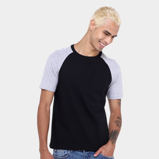 Kit Camiseta Básicos Raglan 2 Peças Masculina