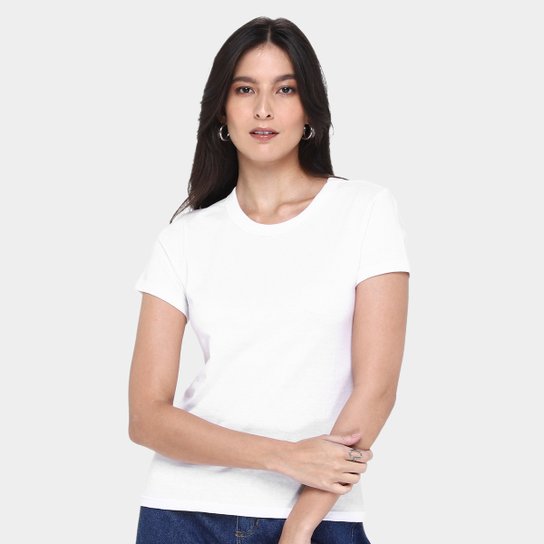 Kit Camiseta Hering Básica Feminina 3 Peças
