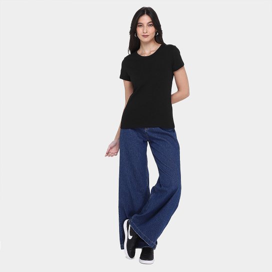 Kit Camiseta Hering Básica Feminina 3 Peças