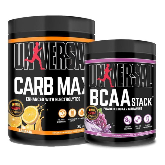 Kit Carb Max 600g + BCAA Stack 250g - Universal