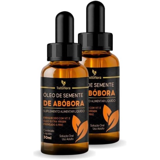Kit Com 02 - Óleo de Semente de Abóbora Rico em Vitamina E 30ml TuttiFlora