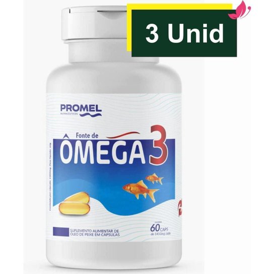 Kit Com 03 - Ômega 3 Promel 60 Capsulas de 1450mg