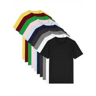 Kit com 10 Camisetas Básicas Masculinas