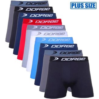 Kit com 10 Cuecas Boxer Dorbe tipo Microfibra Plus Size
