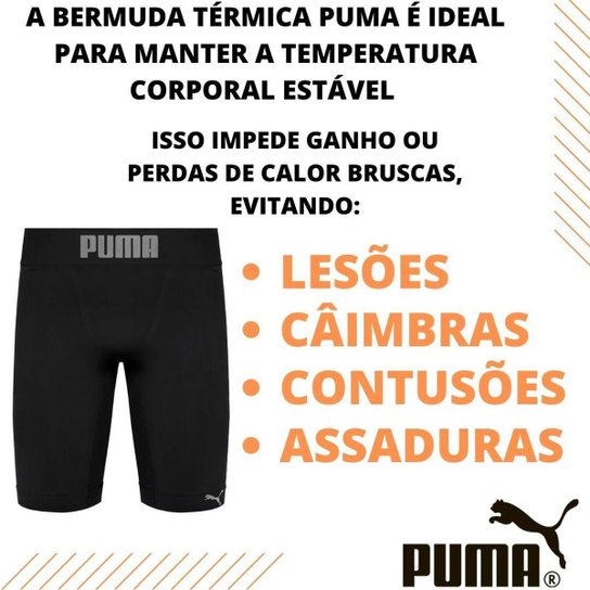 Kit com 2 Bermuda Masculino Térmica Puma Alta Compressão