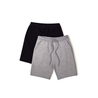Kit Com 2 Bermudas Básicas Hering Em Moletom Masculino