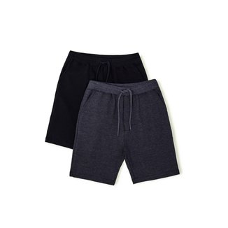 Kit Com 2 Bermudas Básicas Hering Em Moletom Masculino
