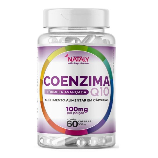 Kit Com 2 - Coenzima Q10 100% Pura Com 100mg Por Porção 60 Cápsulas Nataly