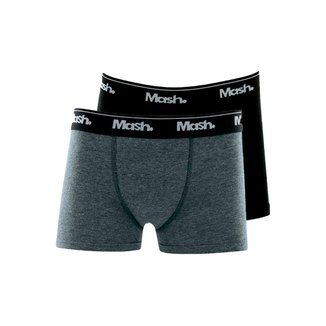 Kit com 2 Cuecas Infantil Boxer Mash 190.03 Colorido Cinza