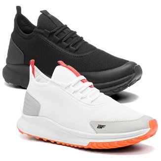 Kit com 2 Tênis Masculinos Leves para Caminhada e Academia BF Shoes Pro