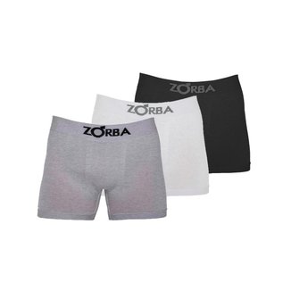 Kit com 3 Cuecas Boxer Zorba 781 Colorido Preto