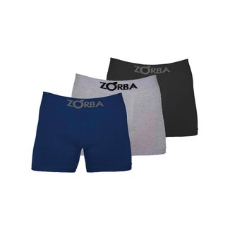 Kit com 3 Cuecas Boxer Zorba 781 Colorido Preto