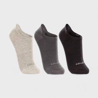 Kit com 3 Pares de Meia Sapatilha Invisivel Lupo