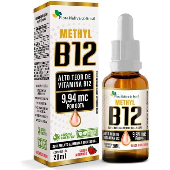 Kit Com 5 Vitamina B12 Sublingual (Metilcobalamina) 20ml - Flora Nativa