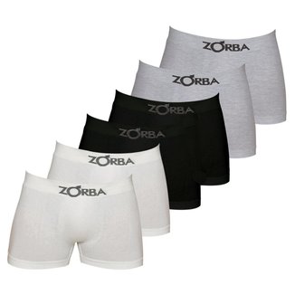 Kit Com 6 Cuecas Zorba Boxer  Masculino
