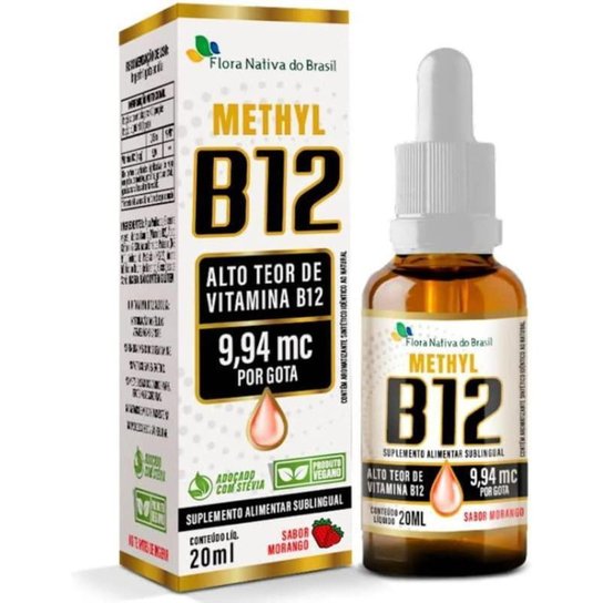 Kit Com 6 Vitamina B12 Sublingual (Metilcobalamina) 20ml - Flora Nativa