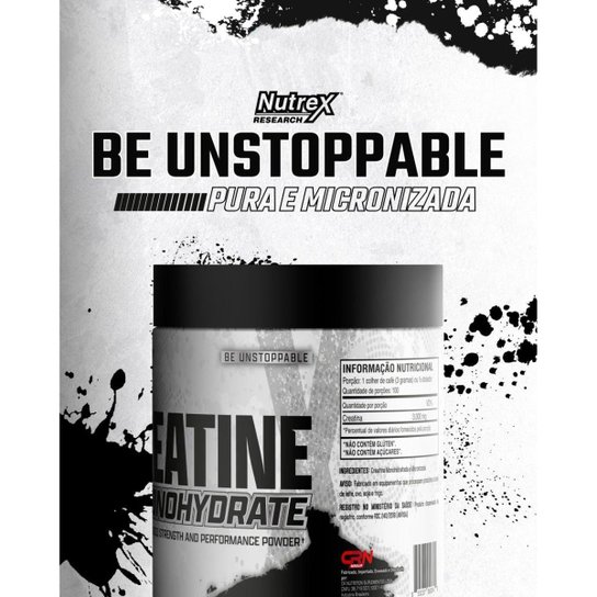 Kit Creatina Monohydrate Pura 500g - Nutrex + Coqueteleira 600ml - Universal