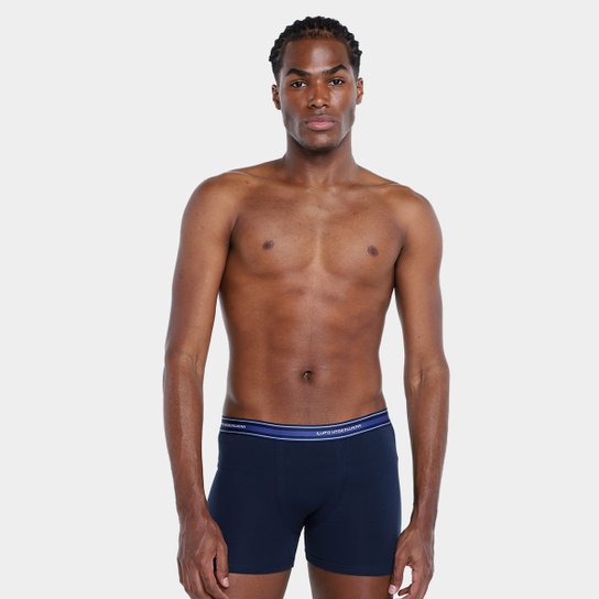 Kit Cueca Boxer Lupo Algodão Masculina - 10 Peças