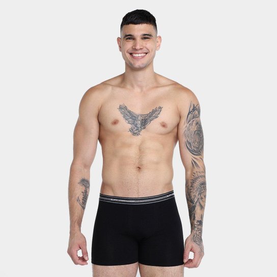 Kit Cueca Boxer Lupo Com Elástano 2 Peças