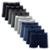 Kit Cueca Boxer Mash 10 Peças Masculina Algodão Elástico - Azul+Branco