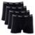 Kit Cueca Boxer Mash 4 Peças Masculina Algodão Elástico - Preto+Areia