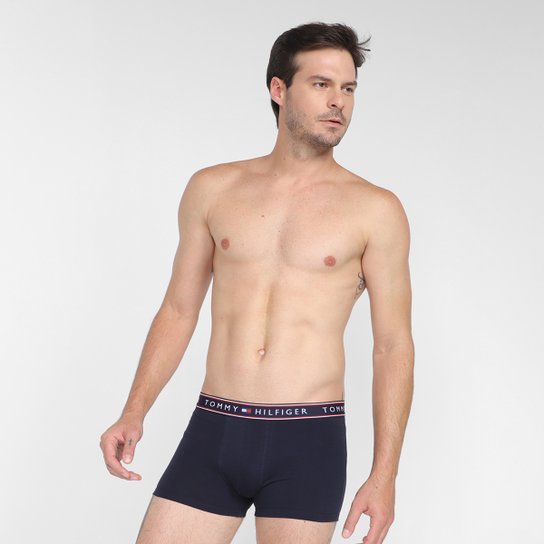 Kit Cueca Boxer Tommy Hilfiger Stretch Trunk Fancy 3 Peças