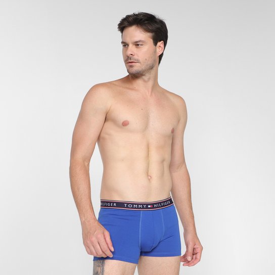 Kit Cueca Boxer Tommy Hilfiger Stretch Trunk Fancy 3 Peças