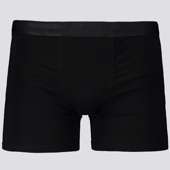Kit de 3 Cuecas Boxer Lupo Elastic Soft Preta