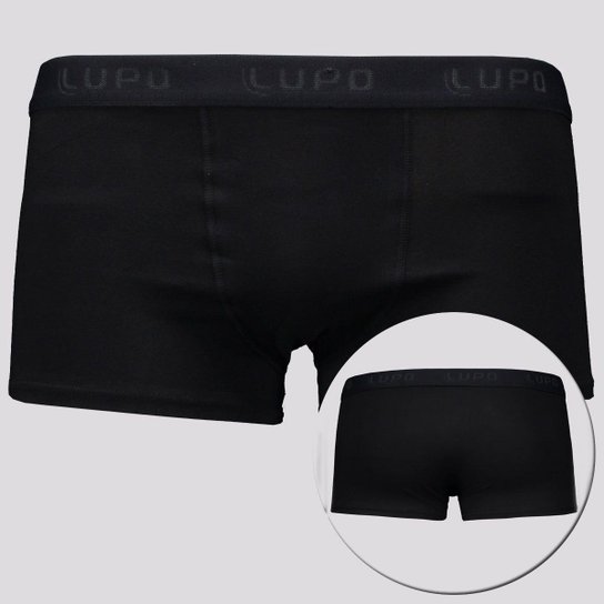 Kit de 3 Cuecas Lupo Algodão Com Elastano Preta