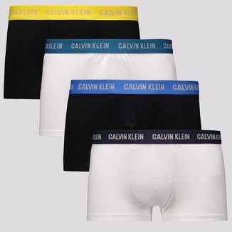 Kit de 4 Cuecas Calvin Klein Cotton Preta e Branca