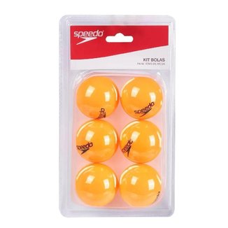 Kit de 6 Bolas Speedo Para Tênis de Mesa - Laranja