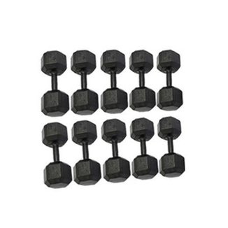 Kit de Dumbells Sextavado   Pares de 12 a 20 Kg