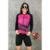 Kit de Pedal Feminino Camisa Manga Longa e Bermuda de Gel Profissional - Rosa