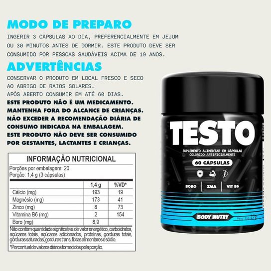 Kit Dilated ZMA Body Nutry 60 Cápsulas Cada – Suplemento Alimentar