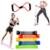 Kit Elástico Extensor Para Exercicio E Conjunto 5 Faixa Elastica Cor:;Gênero:Unissex;Tamanho:Único - Preto