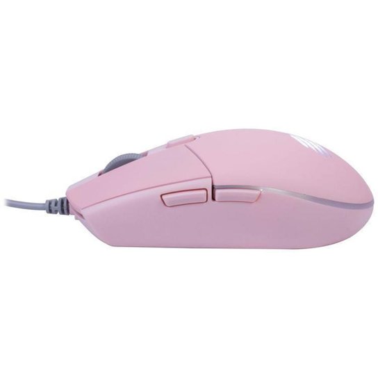 Kit Gamer Mouse E Mousepad Arya OEX Game MC104 Preto e Rosa