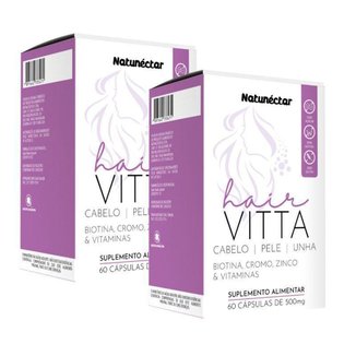 Kit Hair Vitta Cabelo Pele E Unha 500Mg – 2 Unid (120 Cápsulas)