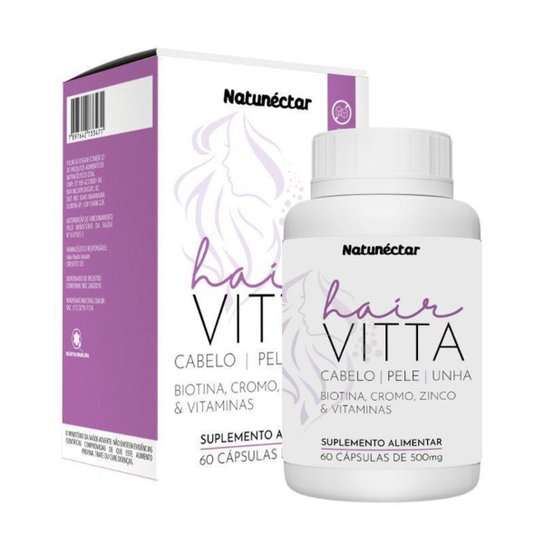 Kit Hair Vitta Cabelo Pele E Unha 500Mg – 2 Unid (120 Cápsulas)