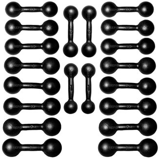 Kit Halteres Redondo de Ferro Fundido Completo Pares de 1 ao 10Kg