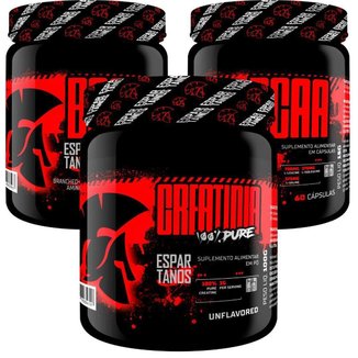 Kit Hipertrofia  2x Bcaa + Creatina  Espartanos