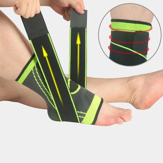 KIT JOELHEIRA + TORNOZELEIRA ESPORTIVA AJÚSTAVEL COMPRESSÃO