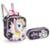 Kit Lancheira Térmica e Estojo Escolar Infantil Unicórnio - Preto+Rosa
