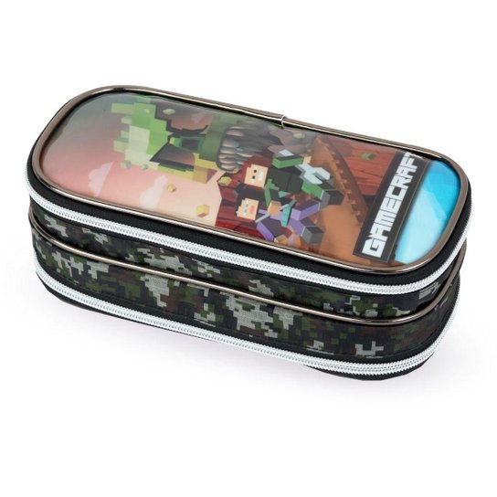 Kit Lancheira Térmico e Estojo Escolar Infantil Gamecreft