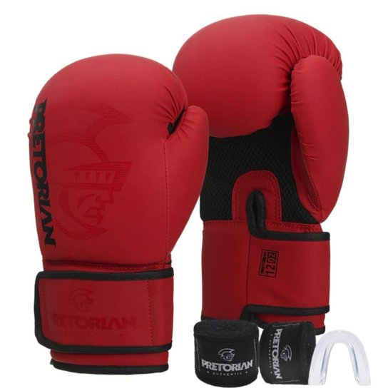 Kit Luva de Boxe e Muay Thai First FX2 Pretorian Bandagem