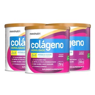 Kit Maxinutri 3 Colágeno Hidrolisado Lata 250g