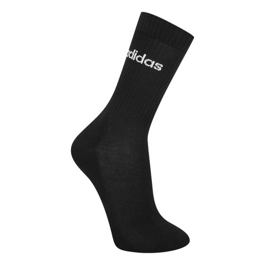Kit Meia Adidas Cano Alto Com 3 Pares